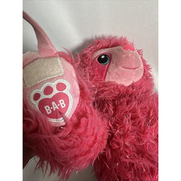 Build a Bear Sloth Pink Sparkle Glitter 18" Fuzzy Plush Animal BAB w/Tag - Picture 5 of 5
